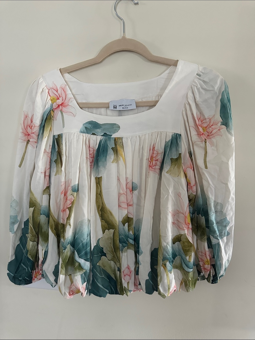 Milio Milano Waterlily Peasant Top, size XS